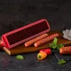 Meat gevogelte gereedschap hotdog snijder met 40 roestvrijstalen messen worst snijslicder ham snijdende mes keuken benodigdheden bbq gereedschap 2024428