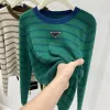 Sweaters para mujeres de diseñador Knitting 2024 Autumn Winter O-Chindo de manga larga dentro de piezas sueltas Tops MS Render