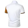 2024 Zomer korte mouwen Polo shirt Men Casual Engeland stijl streep afdrukken t -shirt ademende kleding top 240423