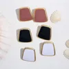 Stud Earrings Pink White Black Color Square Drop For Women Geometric Dangle Big Statement Boho Brand Jewelry Design