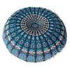 Runda mandala mönster kudde cohemian kudde täcker boho golv kuddar fall för hem el bar bil dekoration 43x43cm 240428