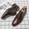 Casual Shoes Fashionable Men's Oxford Lace Up Brown Business Dress Daily Commuter Work Handmade Soles Free Delivery