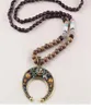 Hangende kettingen mode vintage handgemaakte ketting mala boeddhistische Nepalese en etnische vishoorn lange mannen39s dames39s sieraden7970990