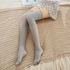 Sexy Socks Womens long socks lace on the knees thick velvet socks transparent pantyhose tight silk academy style Q240427
