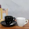 Tazas NUOVA Point Classic Espresso Copa y salsa Conjunto de salsa de café y placas de hueso espeso, competitivo, J240428