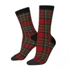 Мужские носки Royal Stewart Red Tartan Harajuku Пот, поглощающие чулки в течение всего сезона для подарка по случаю дня рождения мужчины