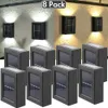 18 pcs wand solarlicht wasserdichte Garten LED für Outdoor Lighting Street Lampe Haus Balkon Veranda Hof Dekoration 240411