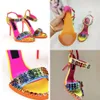 Hoge sandalen hiel open teen kleurstïne-strass decoratieve jurk ontwerper merk fabriek zomer puntige trouwschoenen onze maten 35-43 originele kwaliteit