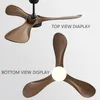 52Inch Modern LED Ceiling Fan Light Strong Winds Restaurant Living Room Household Electric Fan Mute With Lamp Ceiling Fan 220V