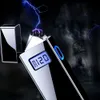 Newset Double Arc Lighter Metal Windproof USB Recharging Electric Cigarette Lighter