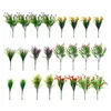 Fleurs décoratives 24 Bundles Bouquets de fleurs artificielles plante réaliste pour les centres de table de bureau d'anniversaire de fête de mariage