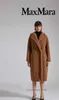 Women's Wool Coat Cashmere Coat Designer Fashion Show The Same Coat Classic Brand Maxmaras Womens Classic Teddy Bear Coat Camel 2CD6