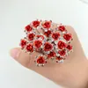 Clip per capelli Fashion Wedding Bridal Parl Flower Rose Rose Crystal Crystal Rhinestone Pin Accessori per la damigella per capelli da damigella