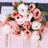 Decoratieve bloemen 1 stelletje kunstmatige rozenboeket Home Decoratie Bridal Accessories Wedding Party Valentijnsdag Roses