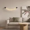 Lampa ścienna minimalistyczna silikonowa liniowa lekka luksusowa salon elastyczna linia artystyczna sofa led sofa