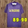 Retro Fiorentina Soccer Jerseys Batistuta Rui Costa Home Football Shirt Camisas de Futebol Vintage Classic 84 85 89 90 91 92 93 94 95