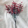 Decorative Flowers 5 Forked Plum Blossom Artificial Foam Fruit Christmas Wedding Flower Arrangement Desk Home Decoration Simulated