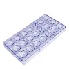 Mögel 21 GRIDS Square Chocolate Mold Transparent Hard Plastic Classic Square Chocolate Baking Mold Kitchen Dessert Tools TMZ