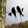 Dekoracje ogrodowe hummingbird metalowy ptak dekoracja sztuki na podwórko lub drzewo metalowa sztuka symulacja ptaki sylwetki ozdoby dekoracje ogrodowe