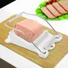 Knives Stainless Steel Luncheon Slicer Egg Fruit Sushi Soft Cutter With 10 Cutting Wire White