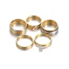 Anéis de casamento Memolissa Gold Color Heart Rings Rings Rings para Homens Mulheres Casal Amantes Anel Conjunto de Jóias da moda da moda Presentes