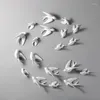 Figurki dekoracyjne 3D Białe ceramiczne dekoracje ścienne ptak