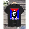 Męskie koszulki klasyczne kubańskie bohater Che Guevara Harajuku wydrukowana koszulka TOP TOP STRECK-SLV Fashion Classicasual Wide Cool Strt gorąca wyprzedaż T240425