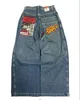 Kvinnors jeans japanska 2000 -tals stil jnco jncos y2k pantalones de mujer pants baggy