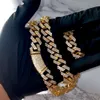 Custom centaines conceptions Miami Cuban Link Chain Gold Diamond Diamond Moisanite Jewelry Collier pour la fête