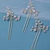 Headpieces Women Pearl Hair Ornaments Handmade Simple Pins Clip Stick Bridal Headpiece Wedding Accessories Three Piece Set