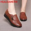 Sapatos casuais 2024 moda de couro macia redonda mulher feminina apartamento lateral zíper plano oxford Único não deslizamento de salto de encosta quente