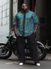 Zooy L-9xl Mens Plus Tamaño Negocio Caballero Motocicleta Estilo étnico Camisa de manga larga Seta 240412