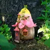 Miniature Fairy Elf Door Wooden Dollhouse Garden Craft Accessories Doll House DIY Painting Vintage Decor Landscape Gift 240424