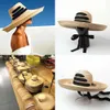 Brim brede hoeden dames 18 cm strandstro hoedmodel modeshow retro koepel krimpende zon zomer verstelbare zweetband cap originele kwaliteit