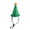 Vestuário de cachorro universalmente chapéu gato fantasia fantasia de árvore de natal verde forma engraçada para festa de festival