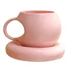 Кружки Pangpang Ceramic Coffee Cup Plate Office Home Water Cups Set Nordic Art Design Завтрак молоко