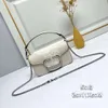 Witte ketting Summer Vo Purse Event Small National Bag -stijl Stud Lady Borduurwerkwol leer 2024 Valleneteno Art Handheld Bags Square Handtas Nieuwe Rock 8Cys