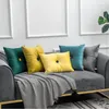 Cuscino 35x50/45x45/50x50 cm di divano di velluto a colori solidi divano back office lombar con pulsante auto