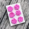 Moules Camellia Mini Rose Daisy Flower Silicone Sugarcraft Moule Outils Résine Chocolate Cupcake Moule Moule Fondant Cake Decorating Tools