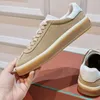 2024 Loro Simple Casual German Training Sneakers Mens And Womens Low Top Piana Tennis Shoes Cow Leather Deer Leather Upper Original Rubber Sole Outdoor Sports Shoes