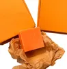 Designer Orange Square Bad Seife Handwaschseife Gesichtswaschseife Klassische Buchstaben Druck Parfümseife Rosenseife mit Geschenkbox