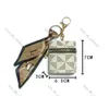 Creativity Presbyopia Car Keychain Luxury Keychain Coin Purse Pendant Charm Jewelry Keyring Holder PU Leather Flower Grid Designer Metal Key Chain 810