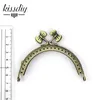 KissDiy 10st 8.5cm 3 Antik brons Silver Metal Purse Frame Coin Kiss Clasp Handle Diy Bag Hardware Accessorie Craft Skräddare 240419