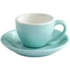 Tasses colorées en céramique Espresso tasse coffee tasse de café américain de style européen italien tasse expresso 75 ml de bonbons d'épaisseur colorée tasse de café J240428