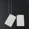 Dog Tag Fashion sublimation tags vierges rectangle transfert de chaleur en aluminium métal clés de bricolage