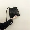 Сумки для плеч японское стиль мода текстура плиссированная женские сумки черные пусты