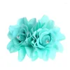 Wedding Flowers Women White Lace Hair Clip Rose Ponytail Holder Maid Props