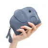 Japansk myntväska inleathercoinpurse äkta läder elefant mini kreativ mynt väska kvinnlig söt väska