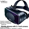 3D VR -headset Smart Virtual Reality Glasses 7 tum hjälm för smartphones telefon Android iPhone -objektiv med styrenhetens kikare 240424