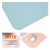 Portable PU Mouse Pad Side Leather Mousepad Waterproof Keyboard Table Cover Easy Clean Protective Laptop Mat PC Home 240424